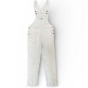 Rhea Women's 100% Cotton Overalls Size L Light Beige Straight Leg